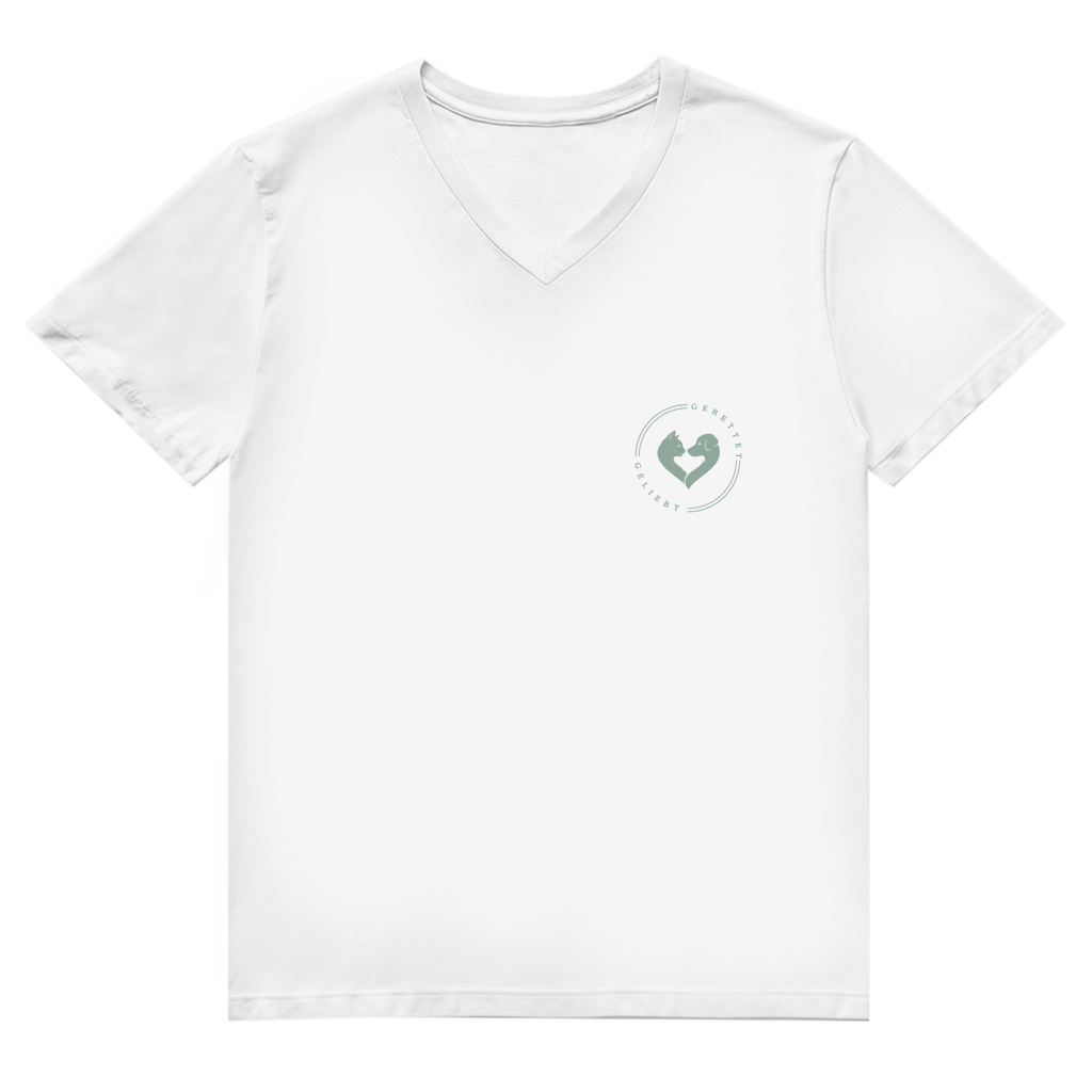 Adoptieren statt Ignorieren - Premium Bio V-Neck T-Shirt Herren