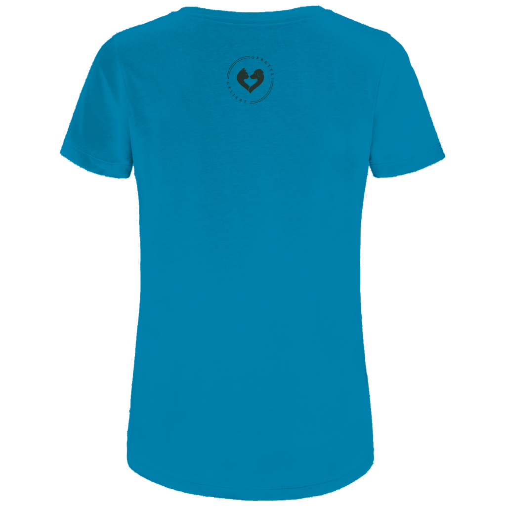 Damen Premium Bio T-Shirt "Adoptieren statt Ignorieren - Gerettet & Geliebt