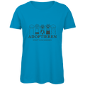 Damen Premium Bio T-Shirt "Adoptieren statt Ignorieren - Gerettet & Geliebt