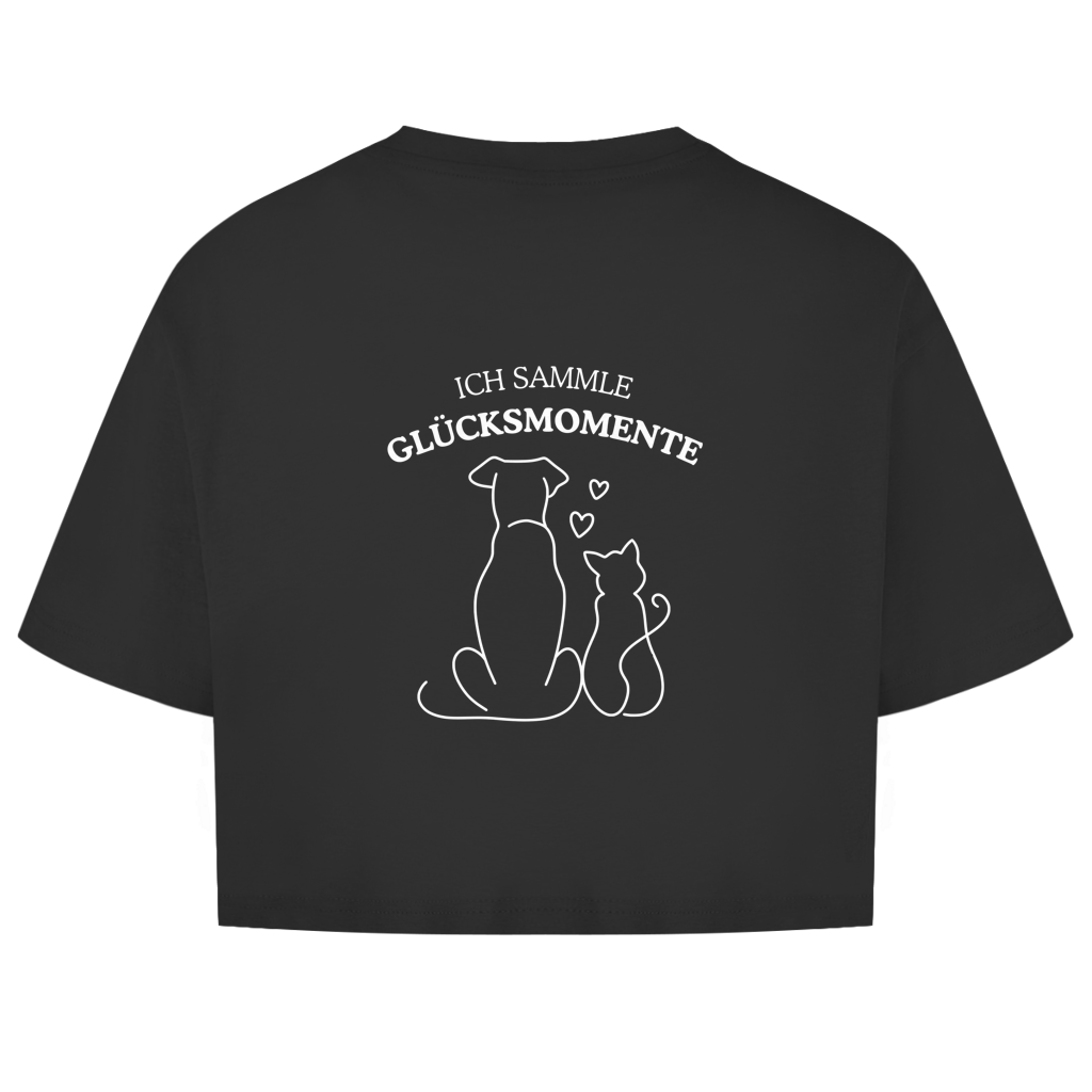 Glücksmomente – Oversize Crop Top Damen