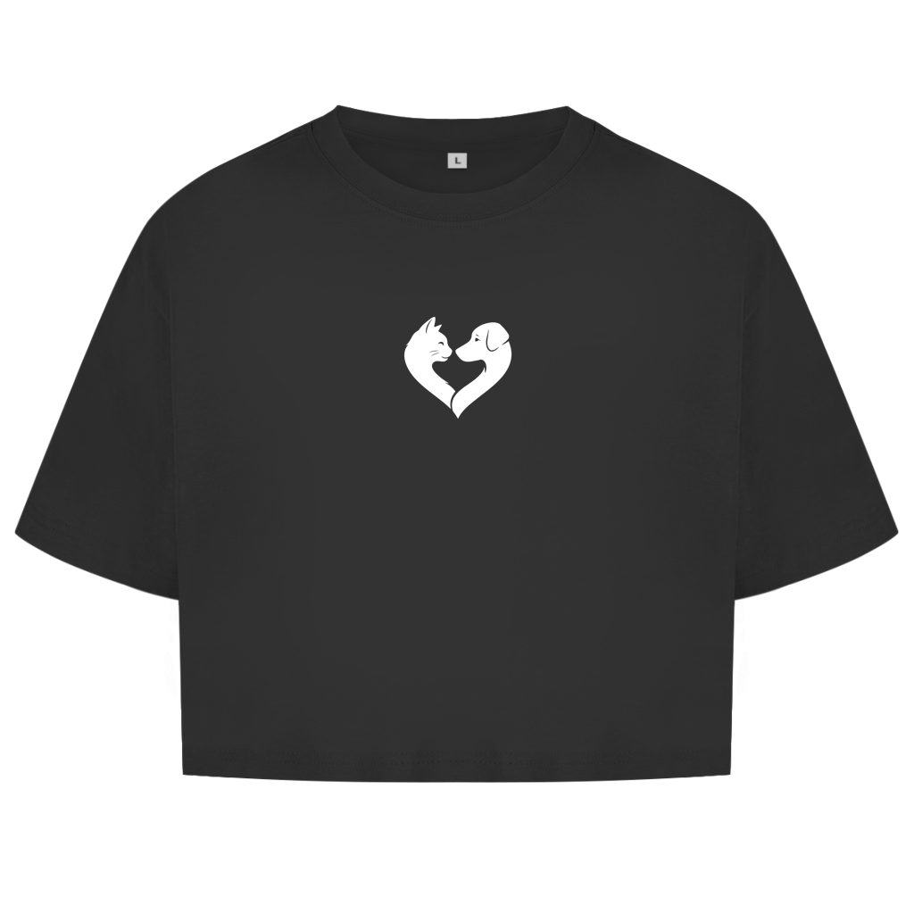 Glücksmomente – Oversize Crop Top Damen
