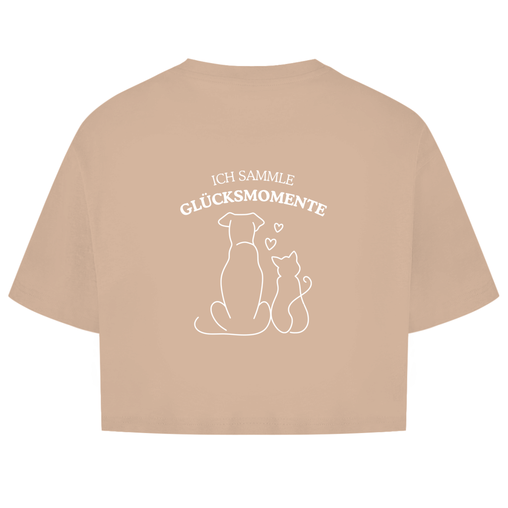 Glücksmomente – Oversize Crop Top Damen