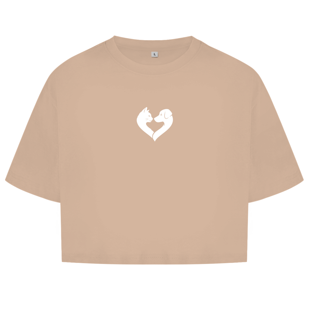 Glücksmomente – Oversize Crop Top Damen