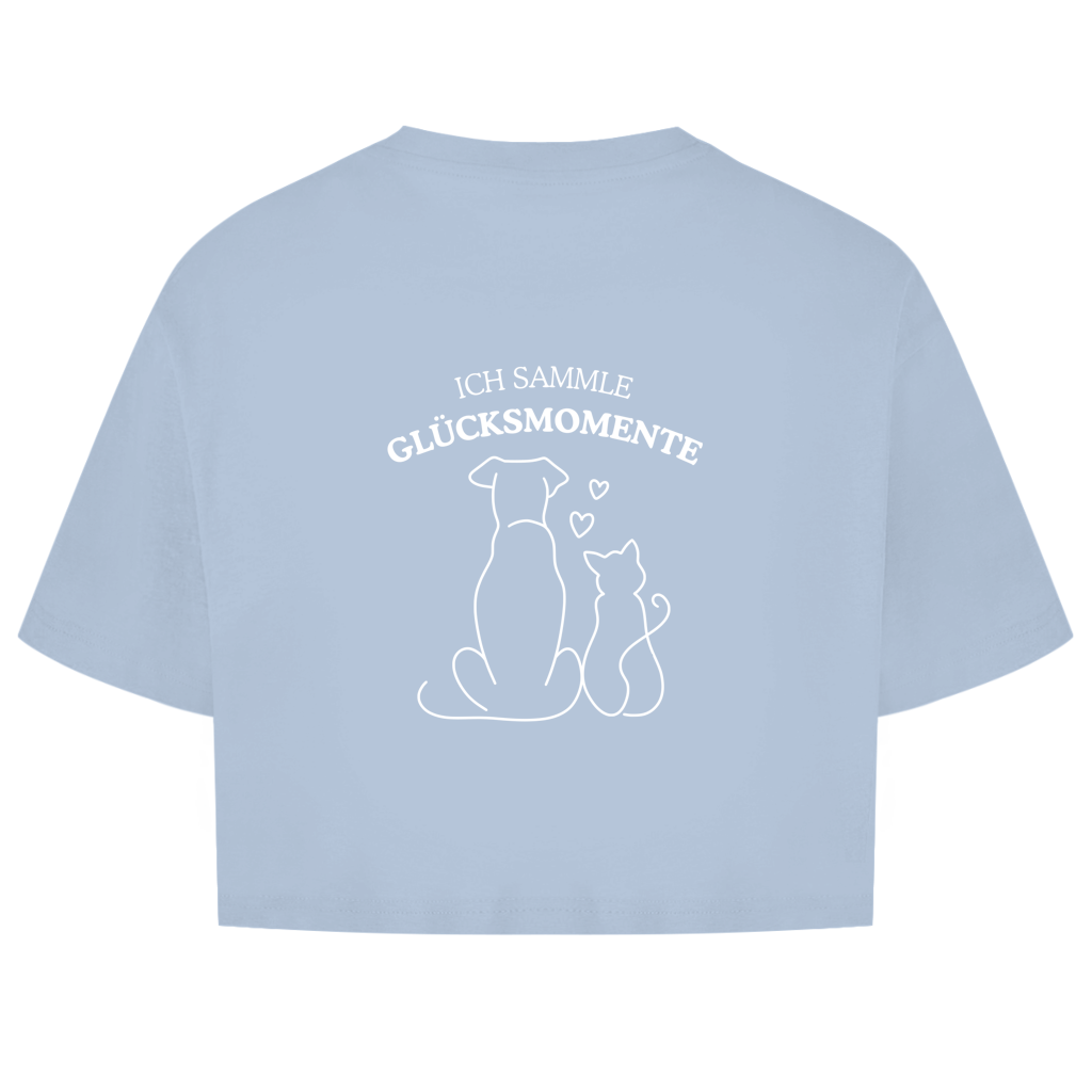 Glücksmomente – Oversize Crop Top Damen