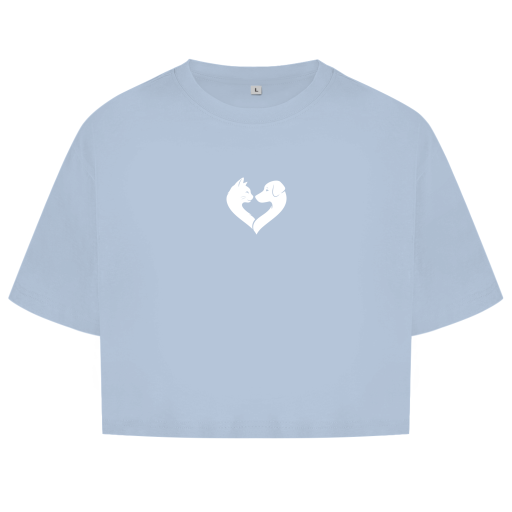 Glücksmomente – Oversize Crop Top Damen