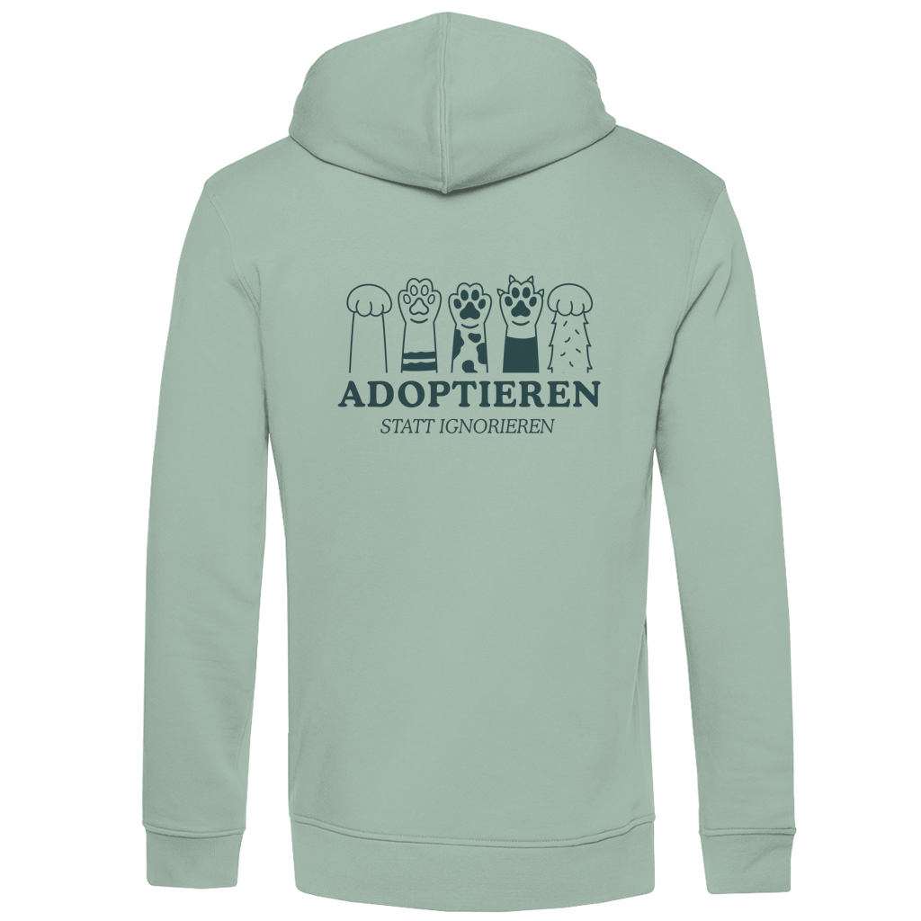 Adoptieren statt ignorieren – Premium Bio Hoodie Herren