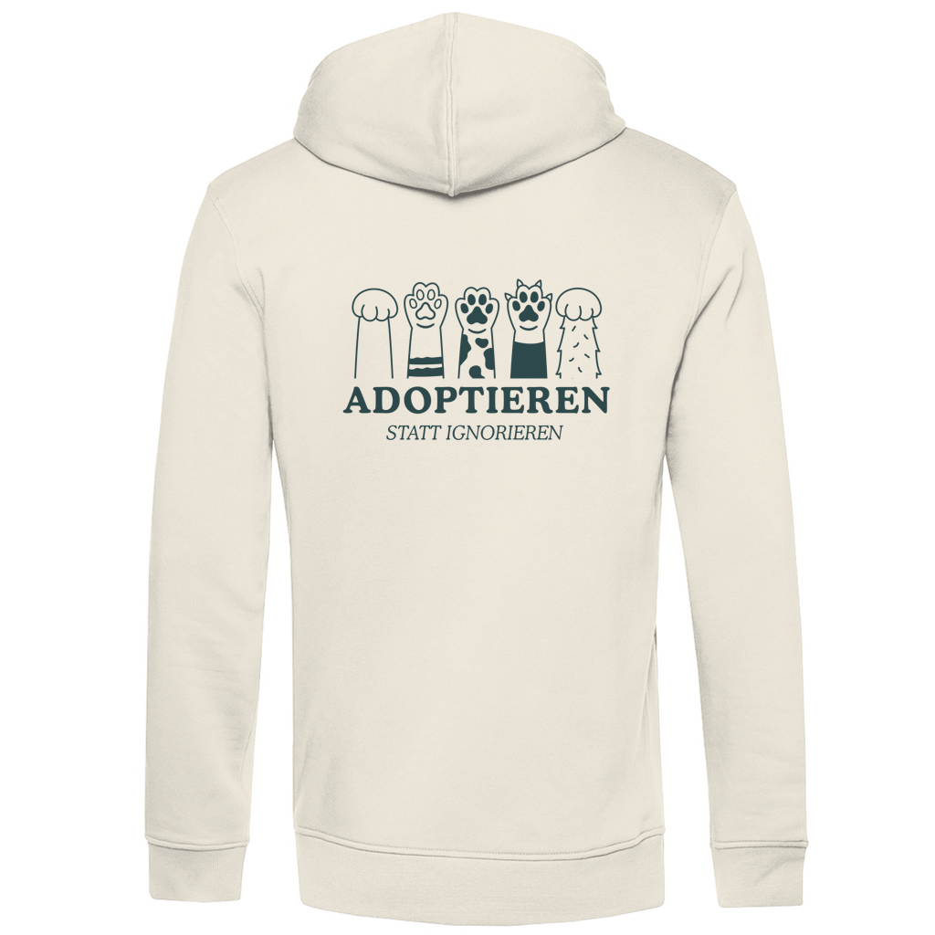 Adoptieren statt ignorieren – Premium Bio Hoodie Herren