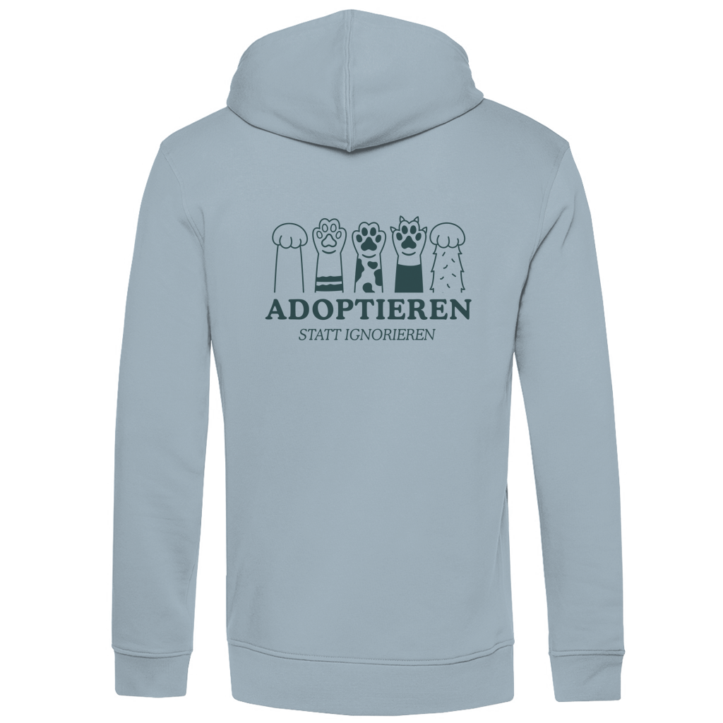 Adoptieren statt ignorieren – Premium Bio Hoodie Herren