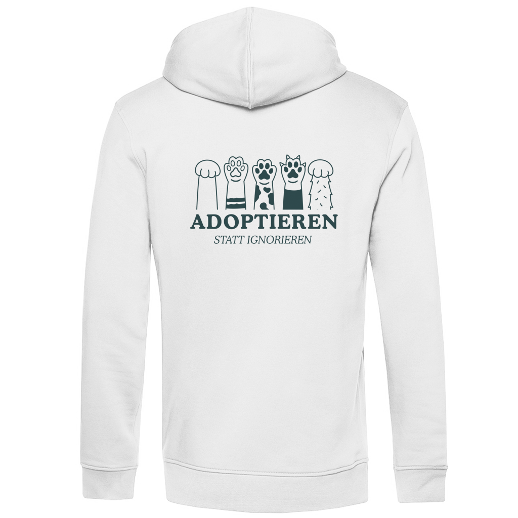 Adoptieren statt ignorieren – Premium Bio Hoodie Herren