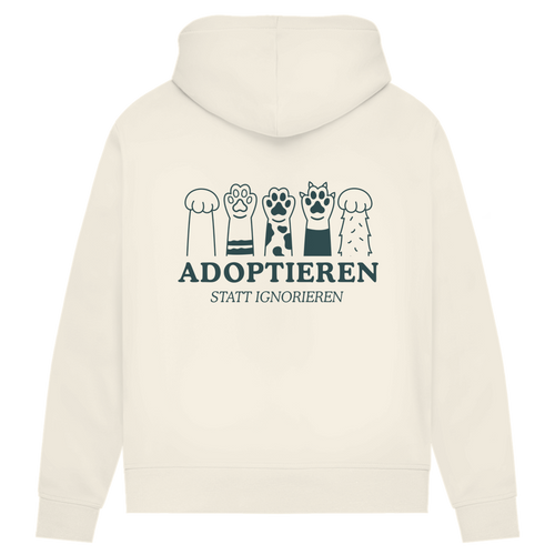 Adoptieren statt ignorieren – Premium Bio Hoodie Damen