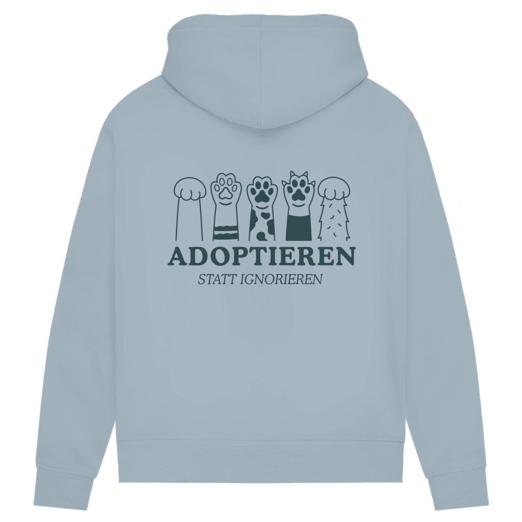 Adoptieren statt ignorieren – Premium Bio Hoodie Damen