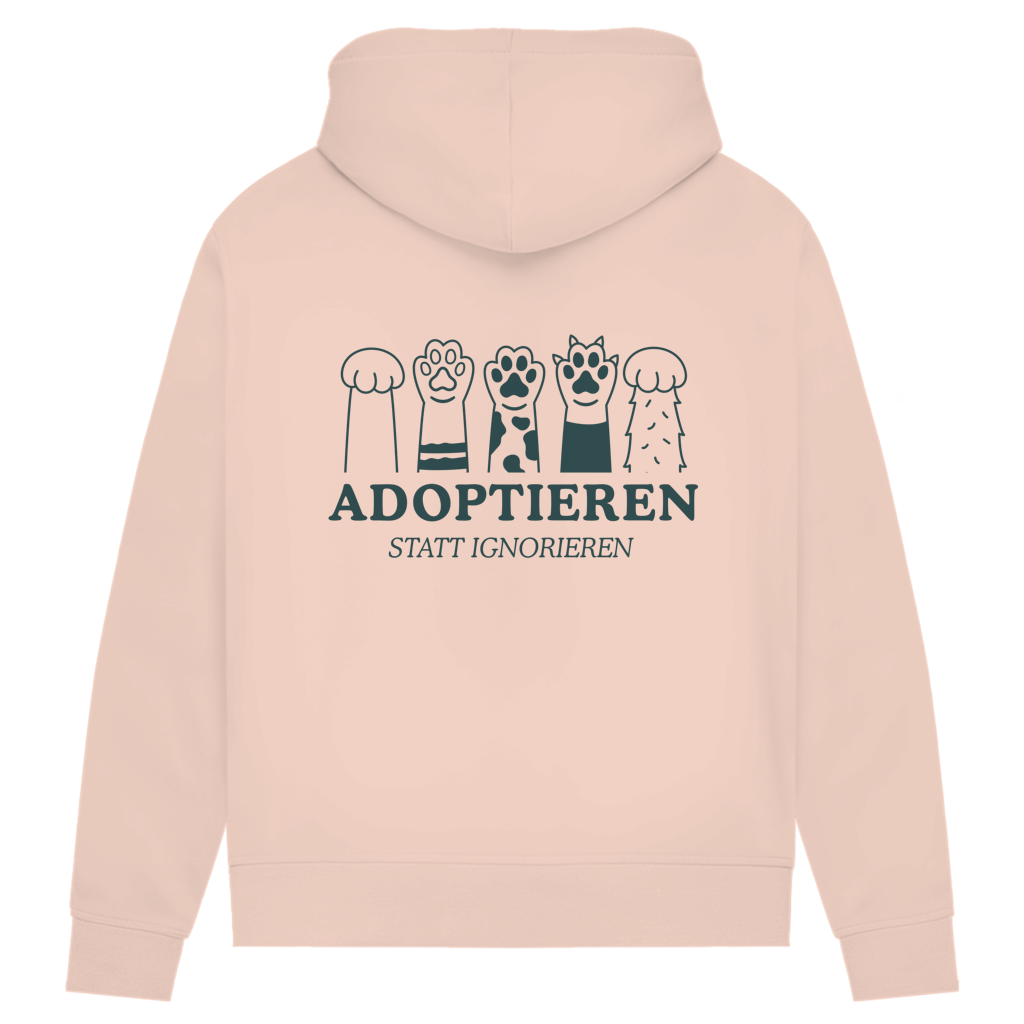 Adoptieren statt ignorieren – Premium Bio Hoodie Damen