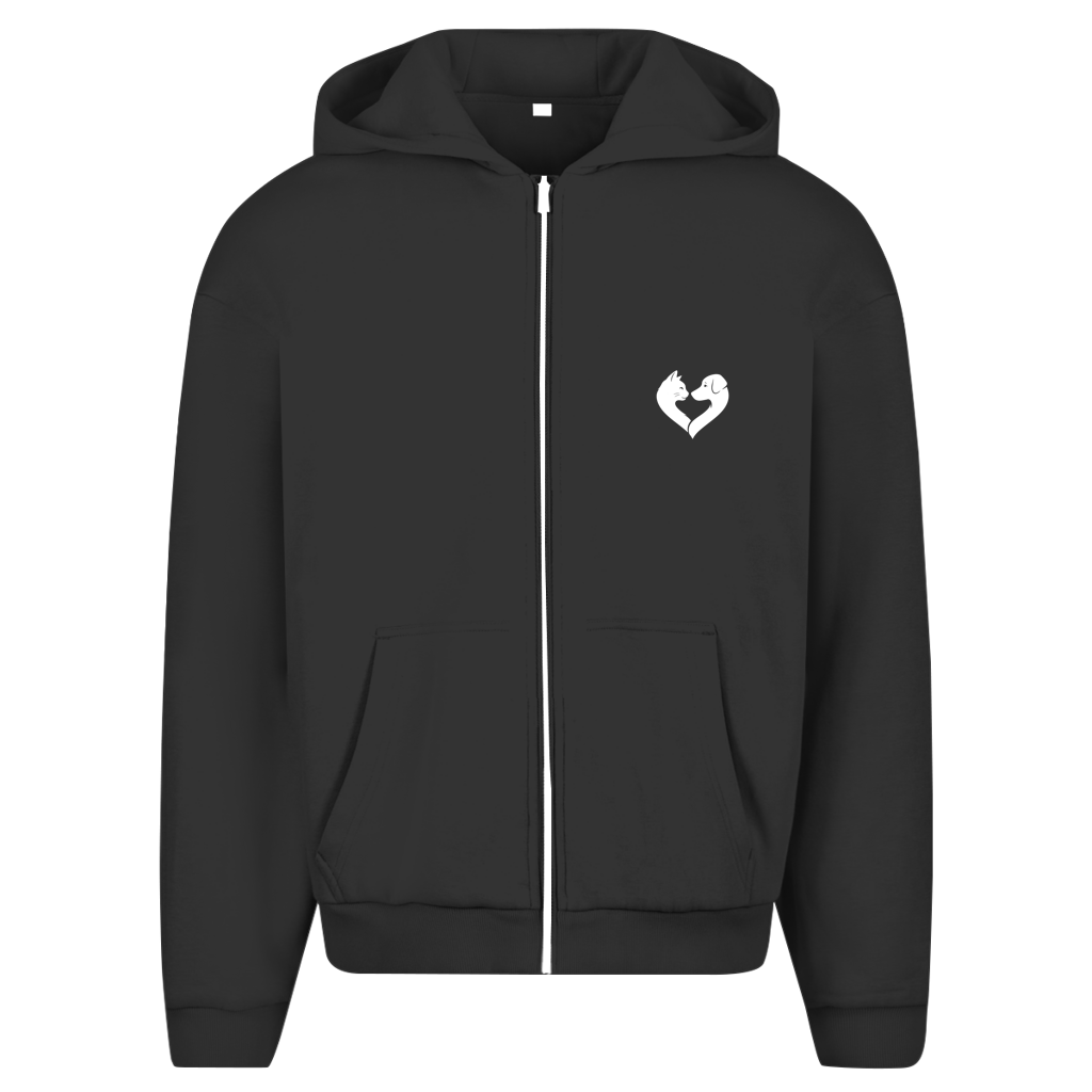 Herren Oversize Zipper Hoodie „Hand & Pfote“