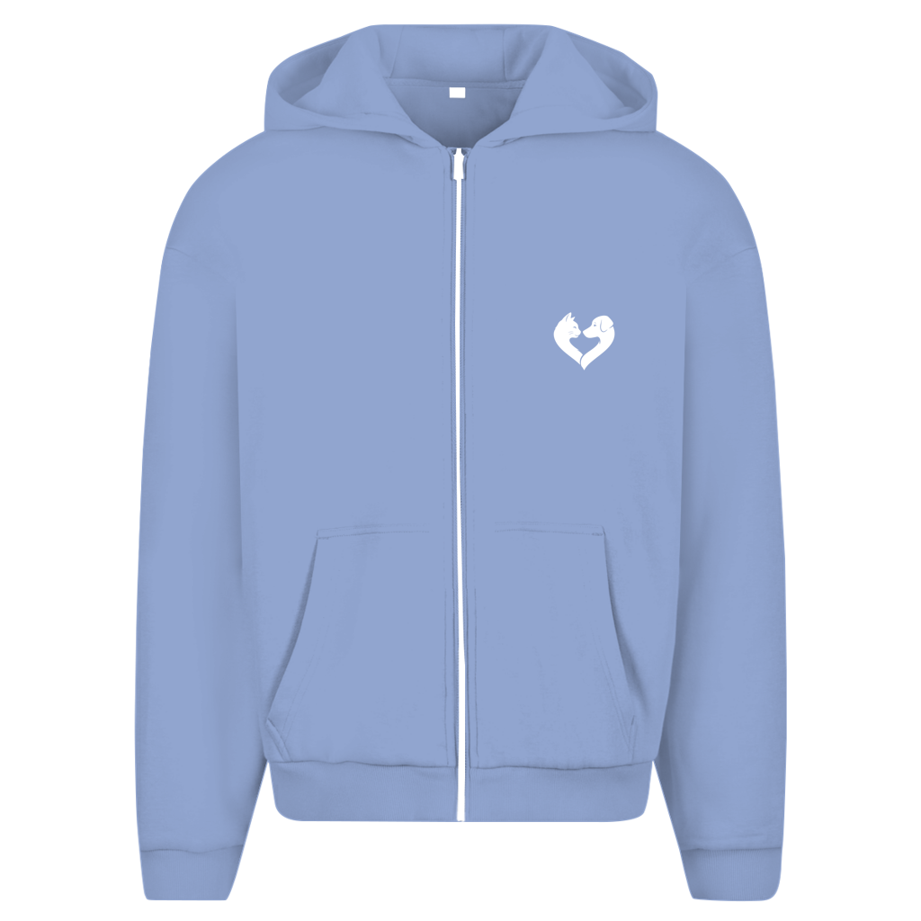 Herren Oversize Zipper Hoodie „Hand & Pfote“