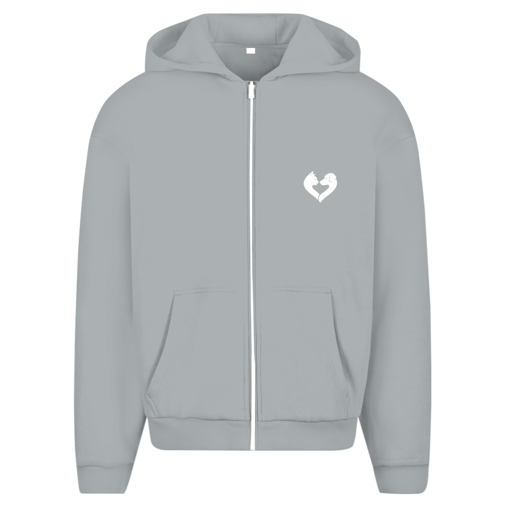 Herren Oversize Zipper Hoodie „Hand & Pfote“