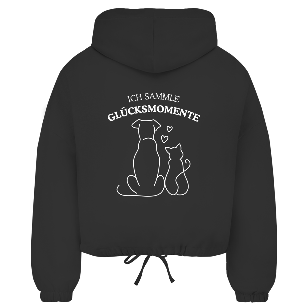 Glücksmomente – Premium Bio Zip-Hoodie Damen