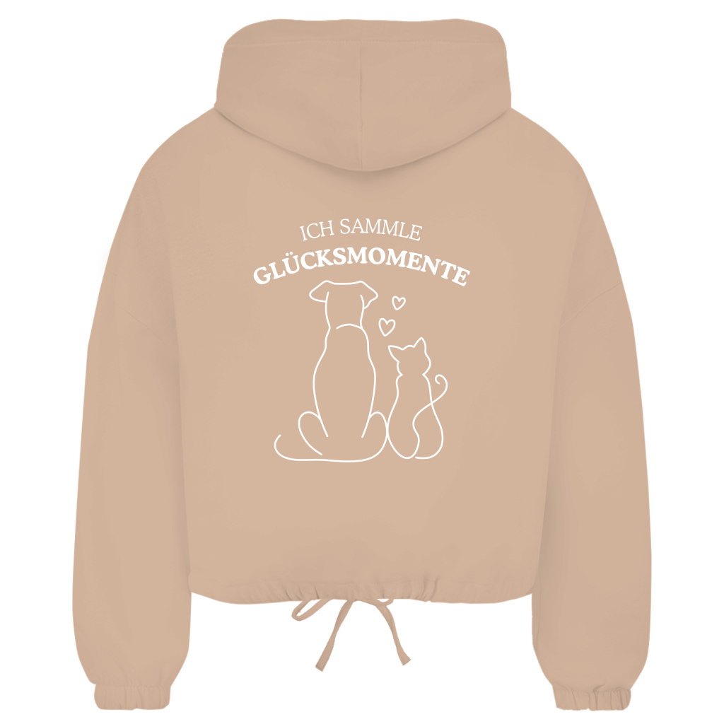 Glücksmomente – Premium Bio Zip-Hoodie Damen