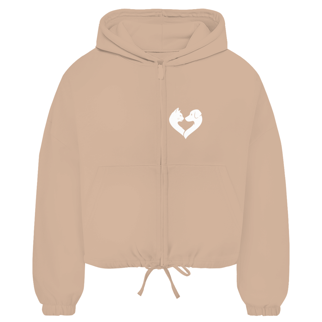 Glücksmomente – Premium Bio Zip-Hoodie Damen