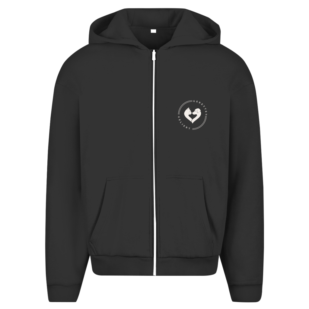 Liebe statt Mitleid - Unisex Oversize Zipper Hoodie