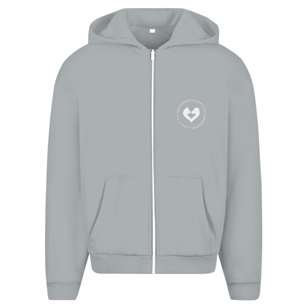 Liebe statt Mitleid - Unisex Oversize Zipper Hoodie