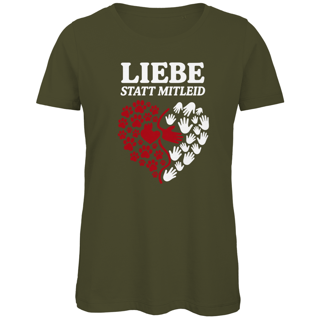 Liebe statt Mitleid – Premium Bio T-Shirt Damen