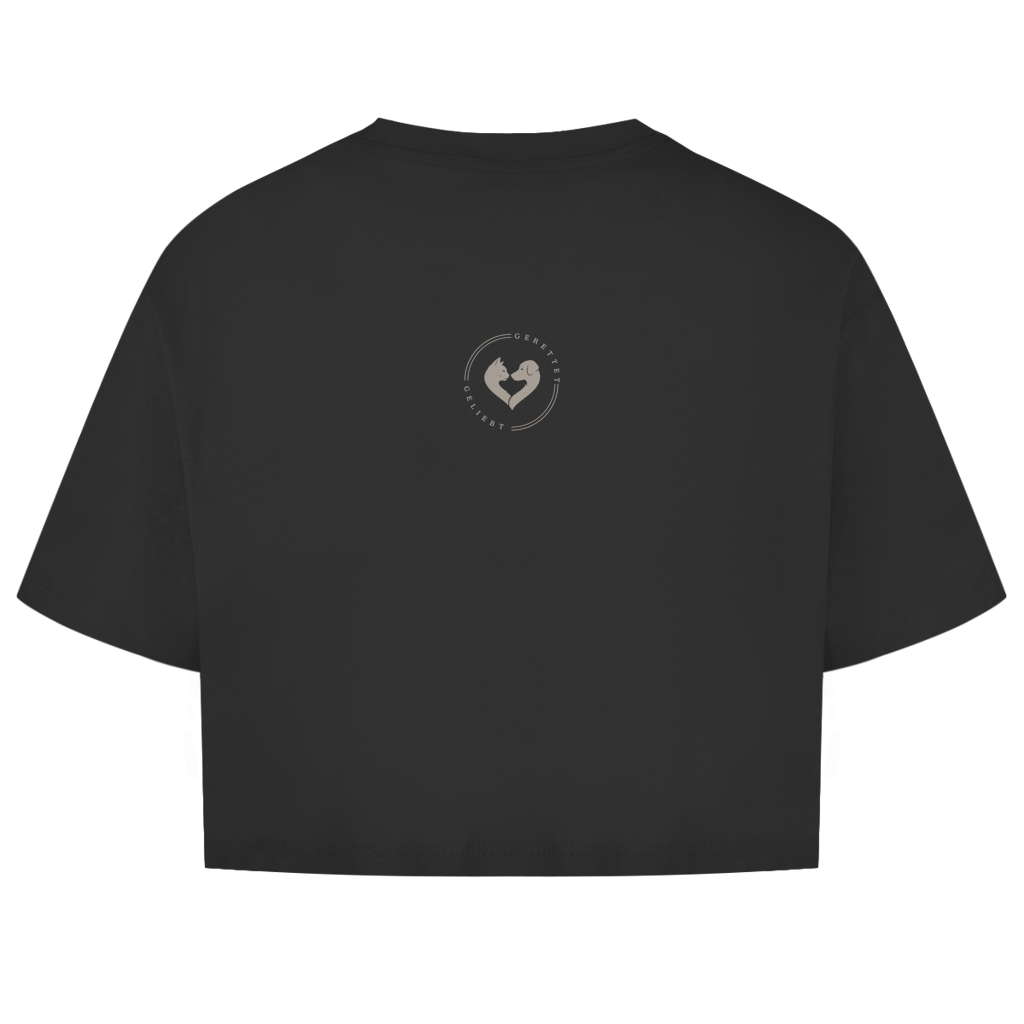 Glück hat vier Pfoten - Oversize Crop Top Damen