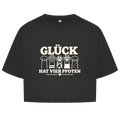 Glück hat vier Pfoten - Oversize Crop Top Damen