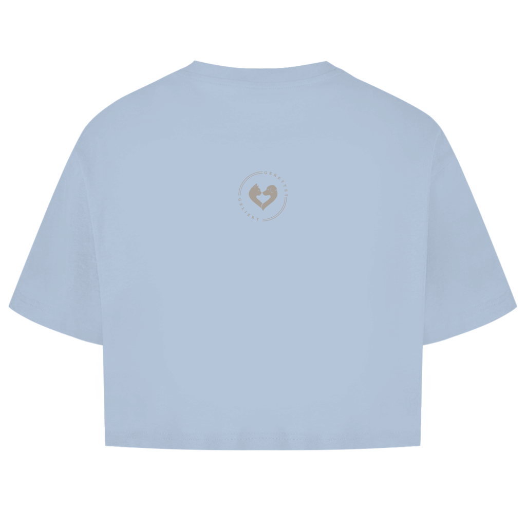Glück hat vier Pfoten - Oversize Crop Top Damen