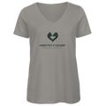 Glück hat vier Pfoten – Damen Premium Bio V-Neck T-Shirt