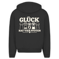 Glück hat vier Pfoten - Unisex  Oversize Zipper Hoodie