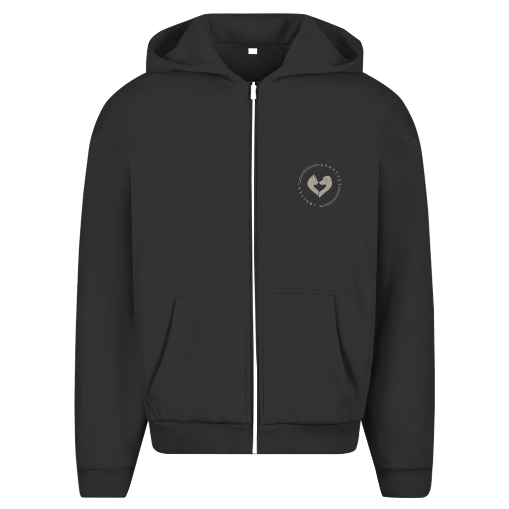 Glück hat vier Pfoten - Unisex  Oversize Zipper Hoodie