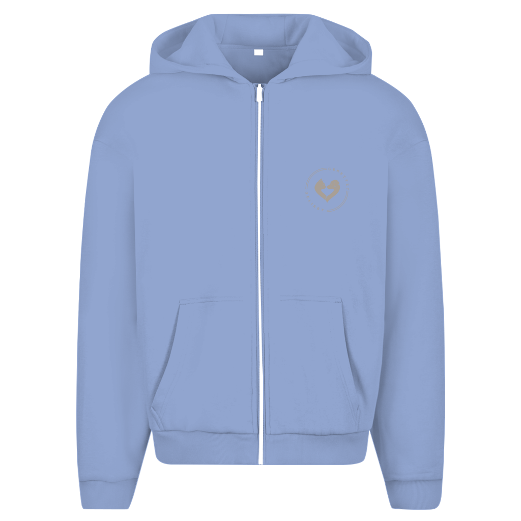 Glück hat vier Pfoten - Unisex  Oversize Zipper Hoodie