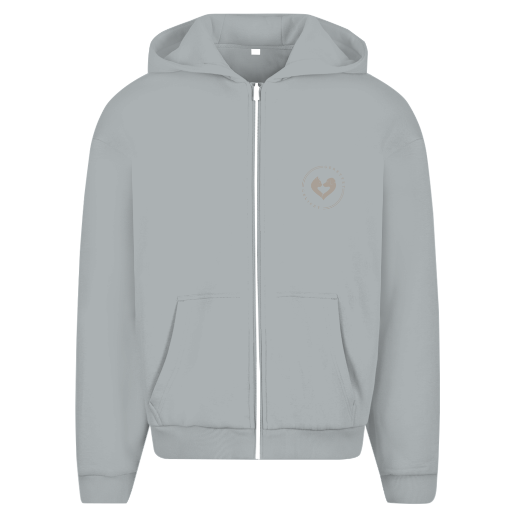 Glück hat vier Pfoten - Unisex  Oversize Zipper Hoodie