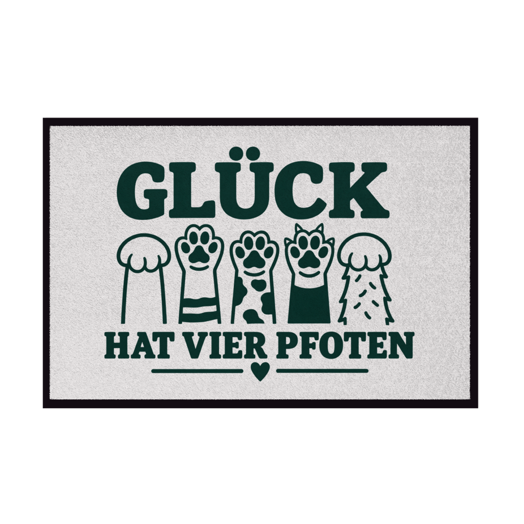 Glück hat vier Pfoten – Fußmatte