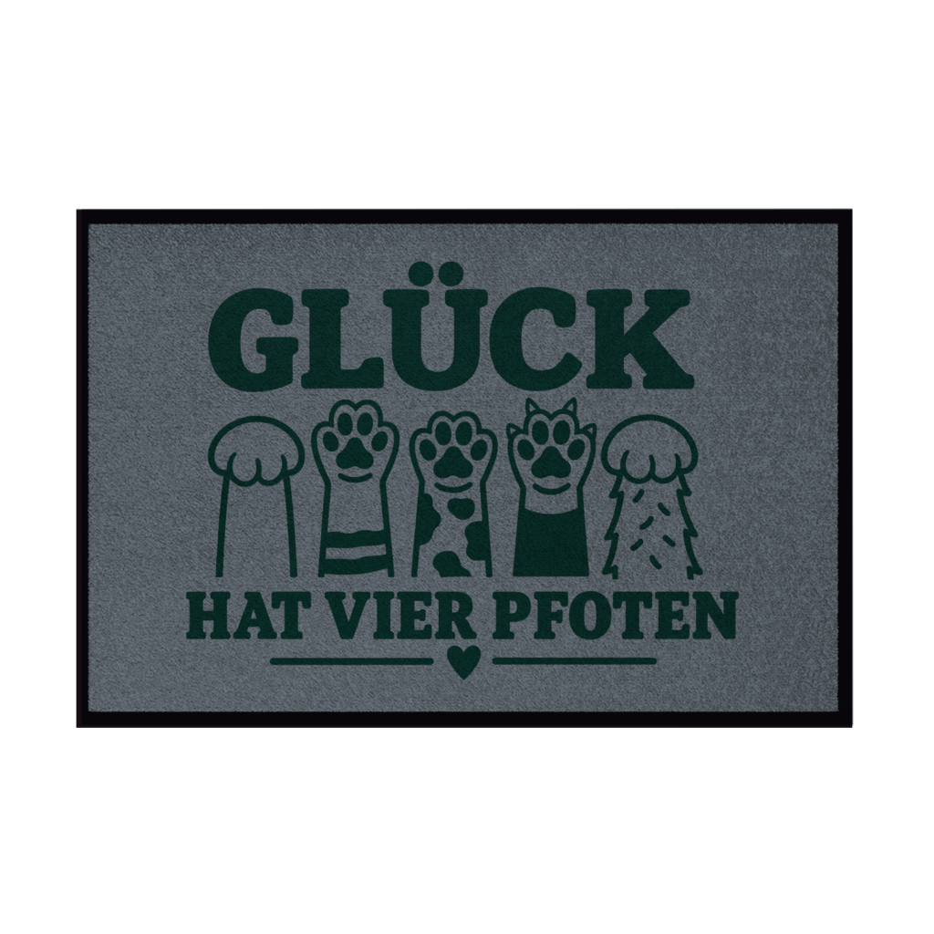 Glück hat vier Pfoten – Fußmatte