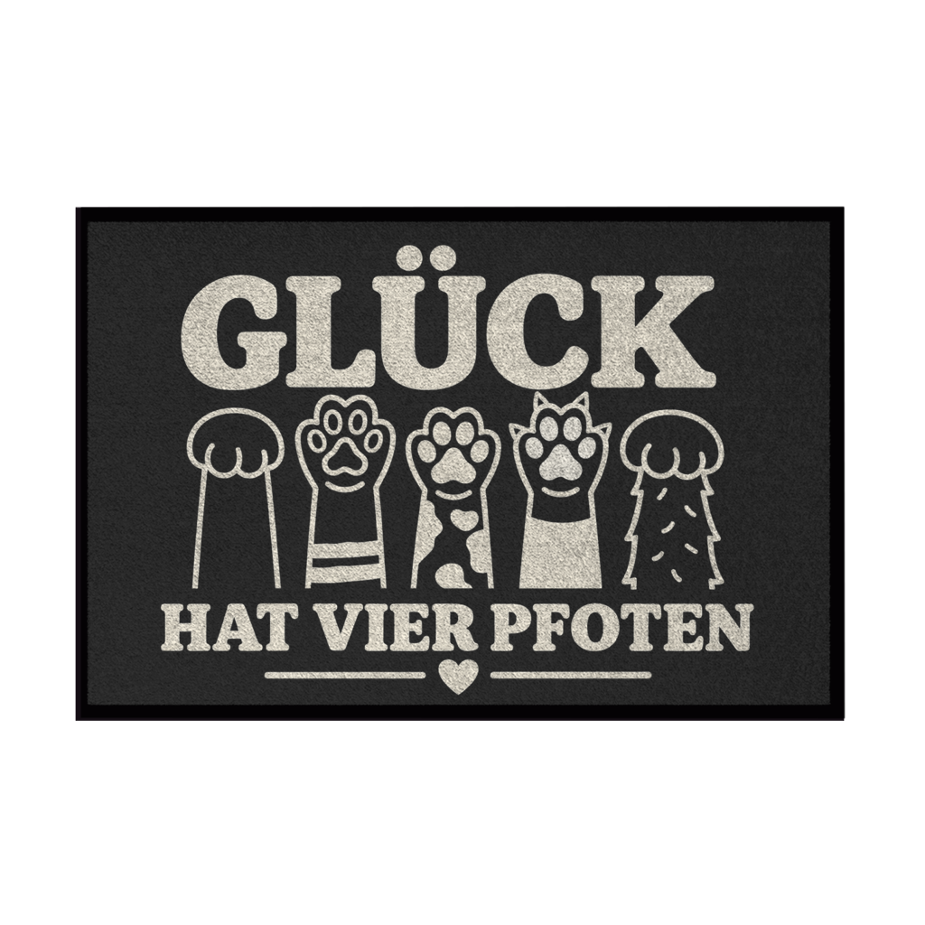 Glück hat vier Pfoten – Fußmatte