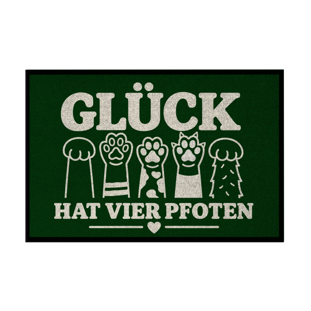Glück hat vier Pfoten – Fußmatte