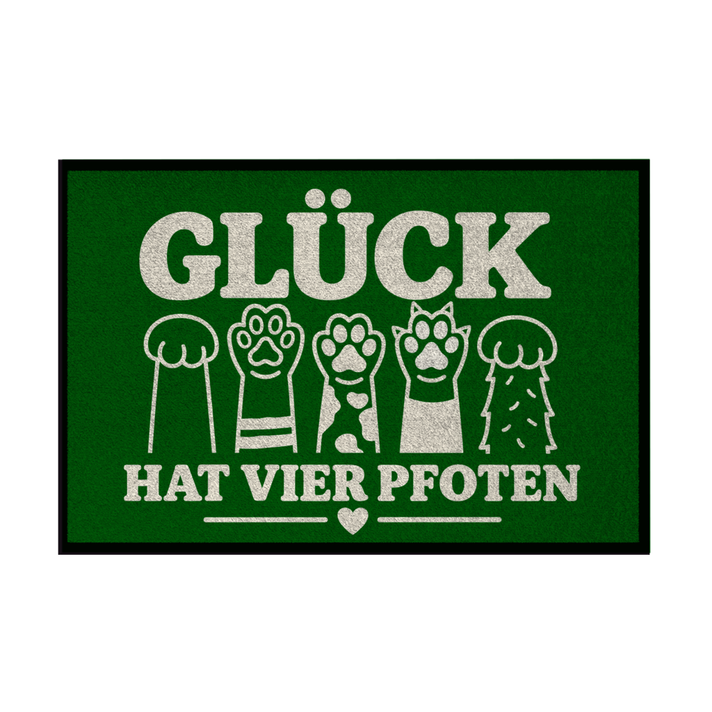 Glück hat vier Pfoten – Fußmatte
