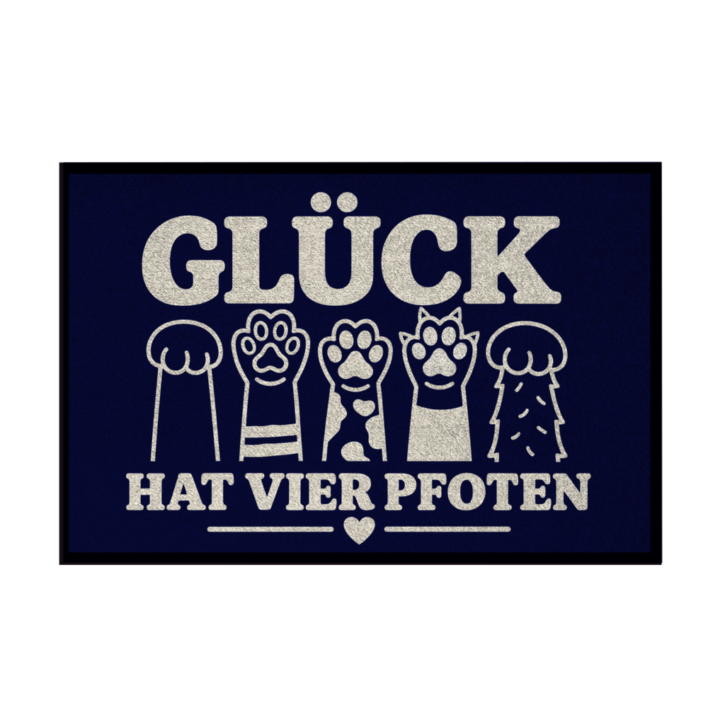 Glück hat vier Pfoten – Fußmatte