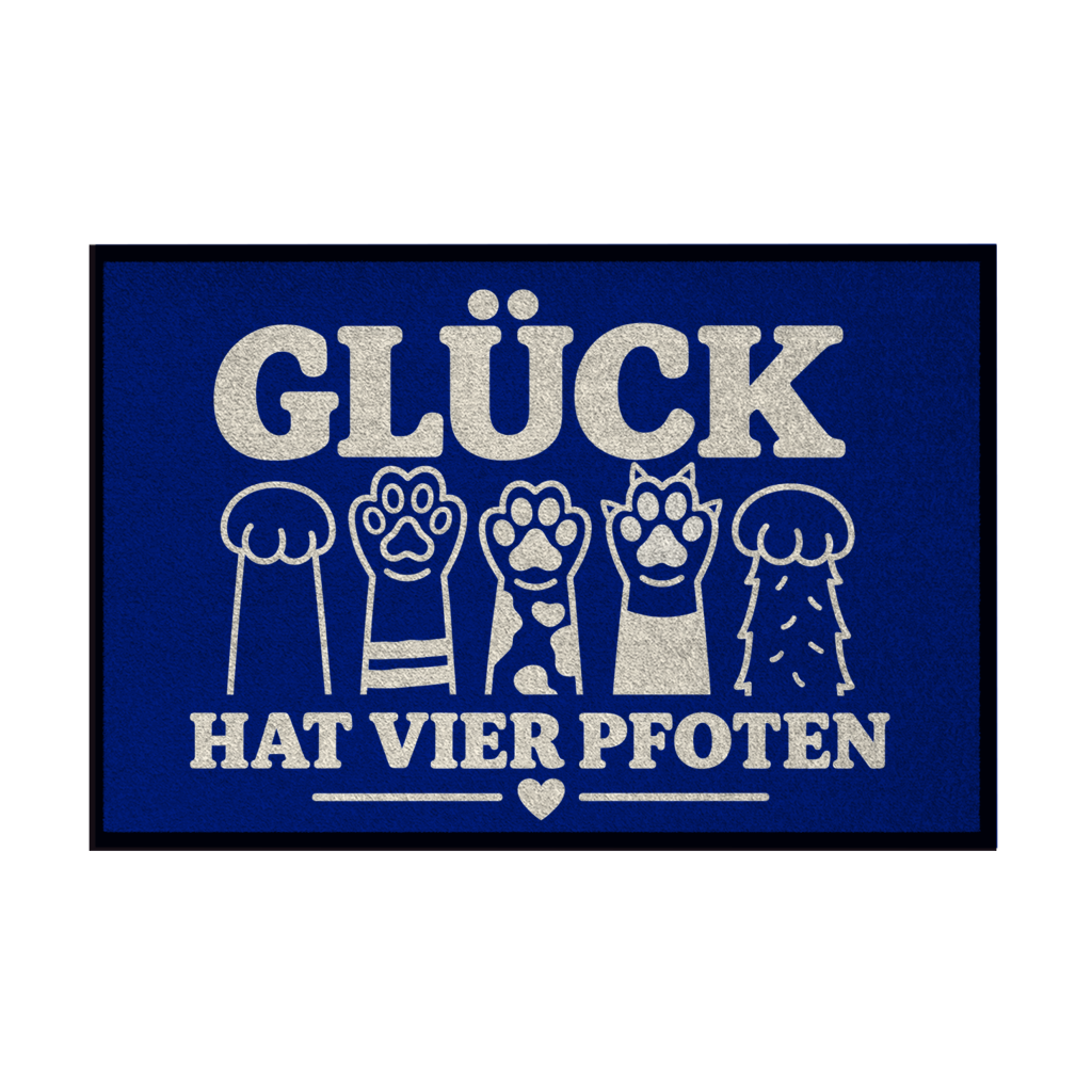 Glück hat vier Pfoten – Fußmatte