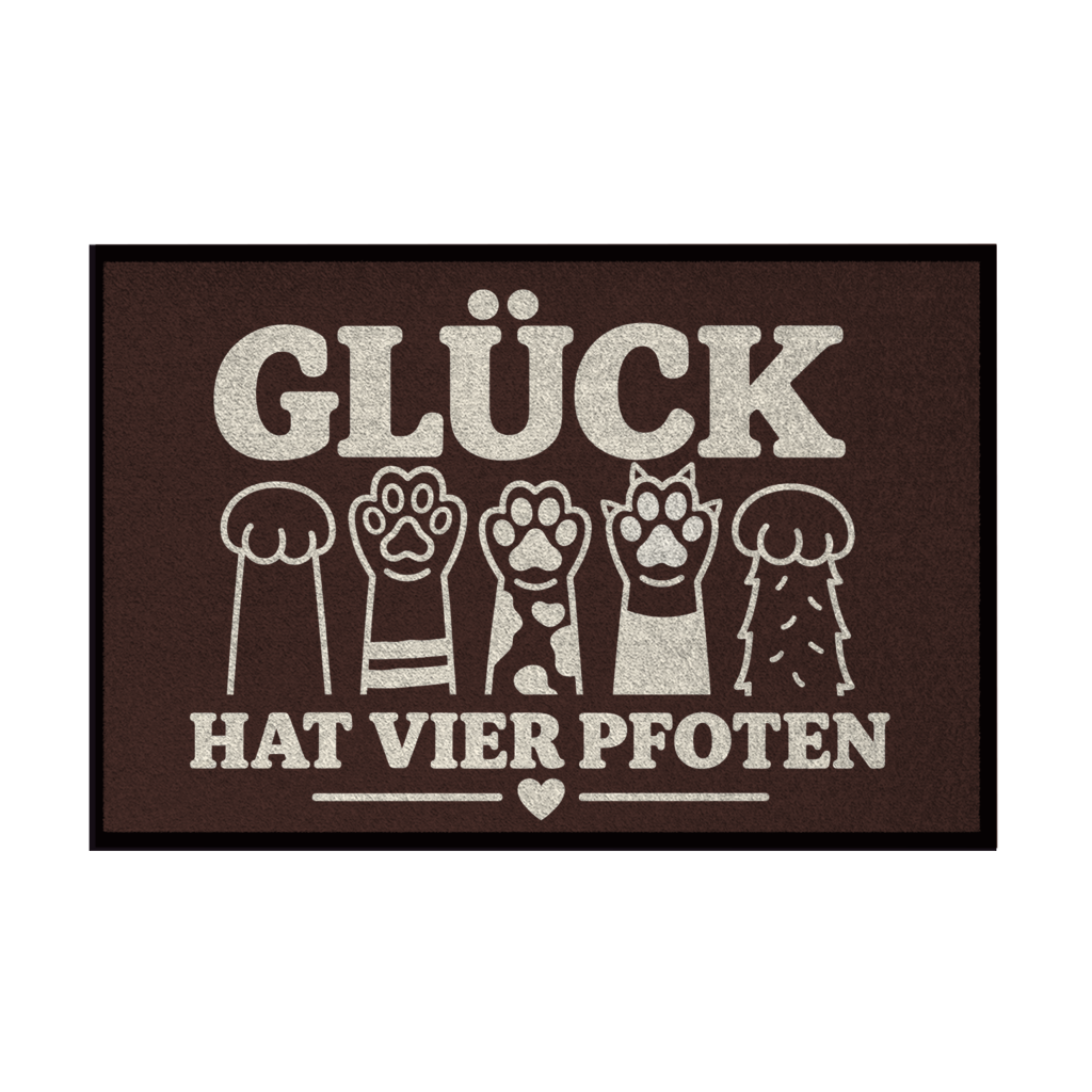 Glück hat vier Pfoten – Fußmatte