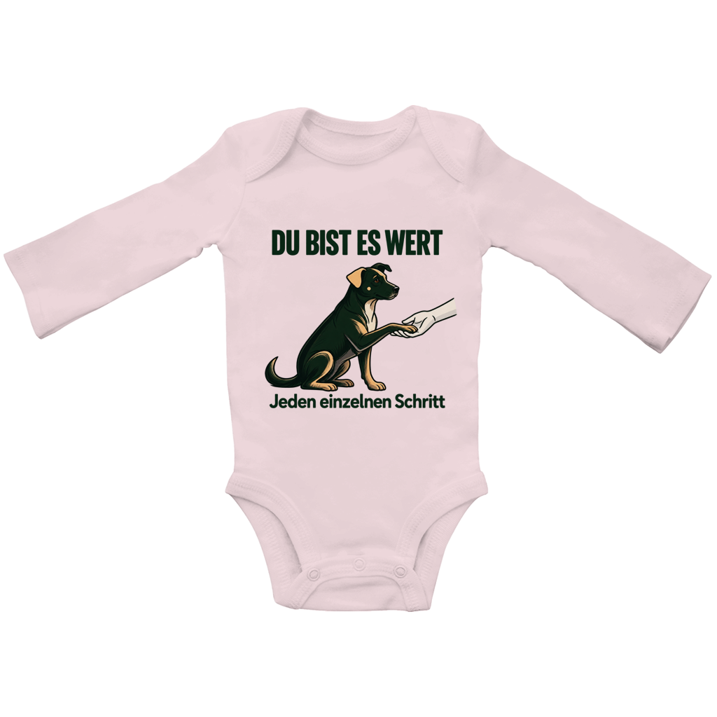Du bist es wert - Bio Baby Body Langarm
