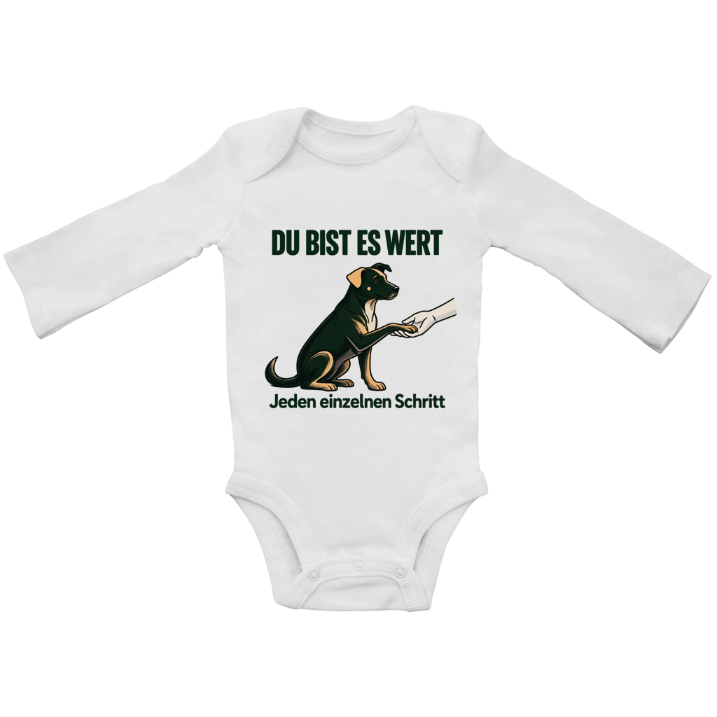 Du bist es wert - Bio Baby Body Langarm