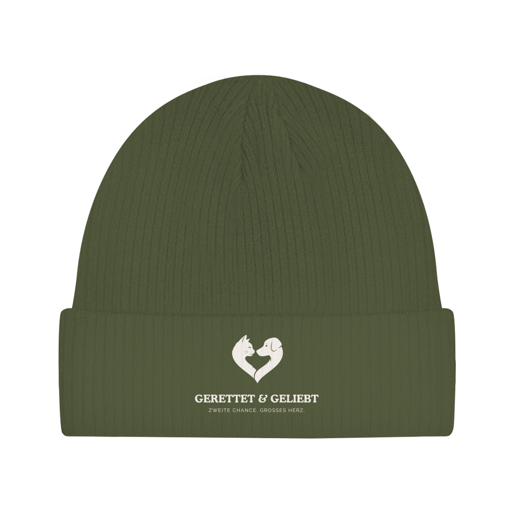 Gerettet & Geliebt - Beanie Bio Baumwolle