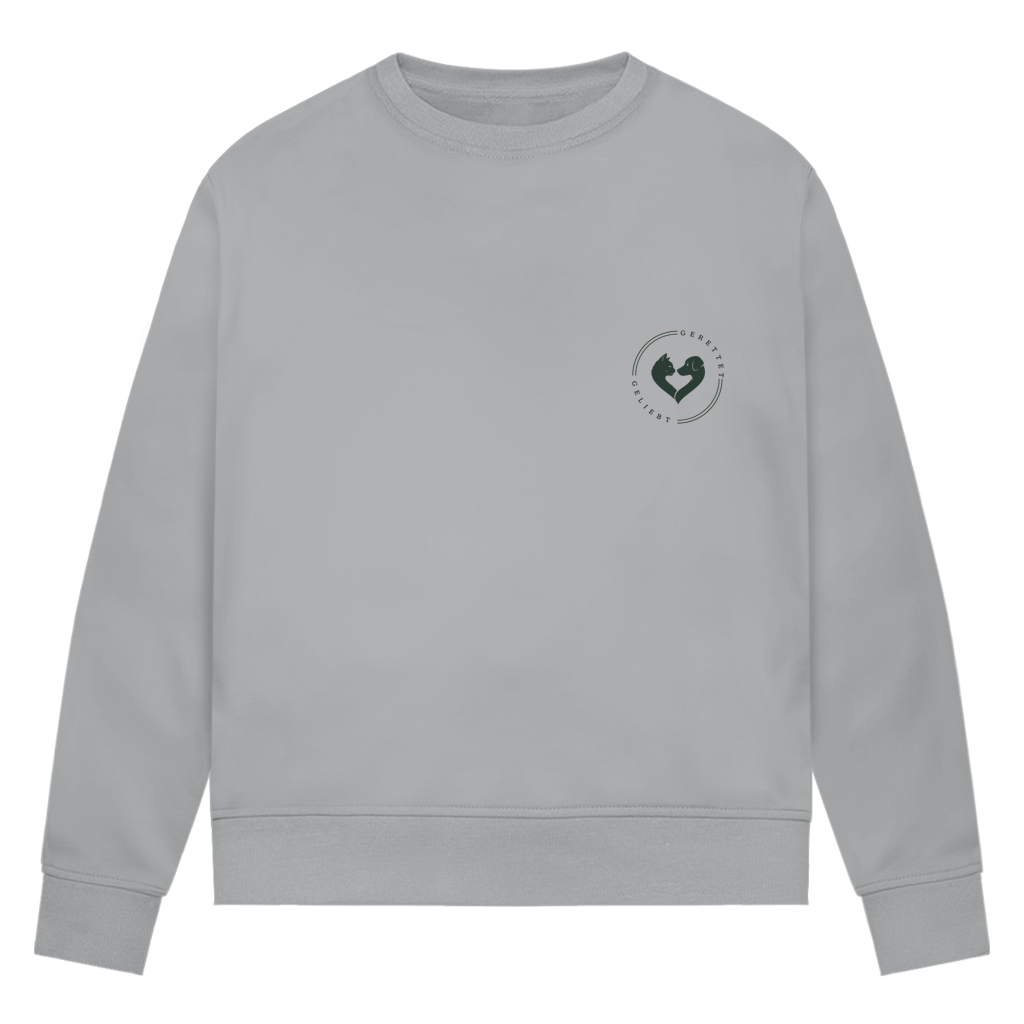 Gerettet. Geliebt. Endlich angekommen. - Premium Bio Sweatshirt  Damen
