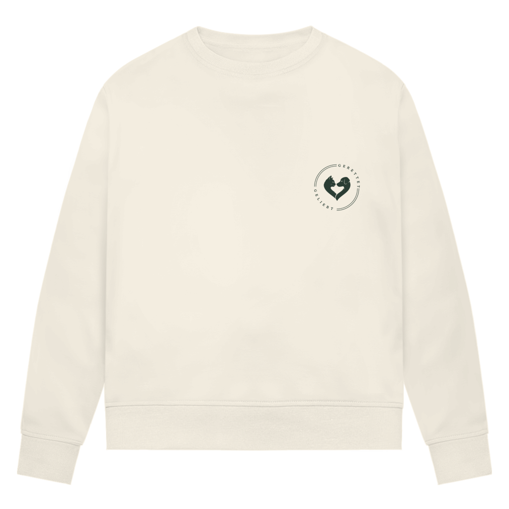 Gerettet. Geliebt. Endlich angekommen. - Premium Bio Sweatshirt  Damen