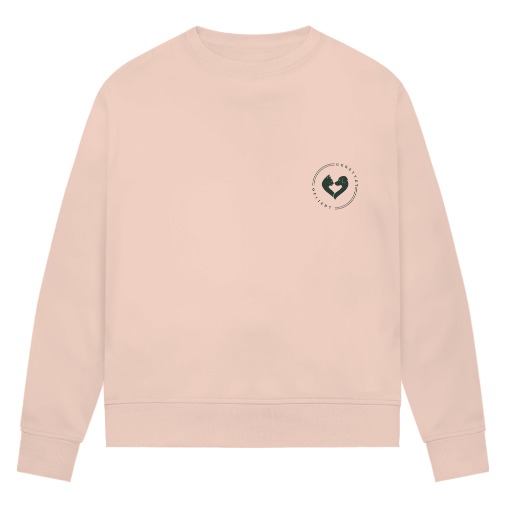 Gerettet. Geliebt. Endlich angekommen. - Premium Bio Sweatshirt  Damen