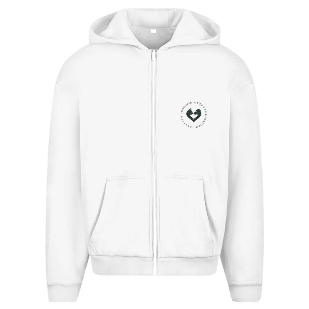 YOU ARE WORTHY. Every single step. - Unisex Oversize Zipper Hoodie