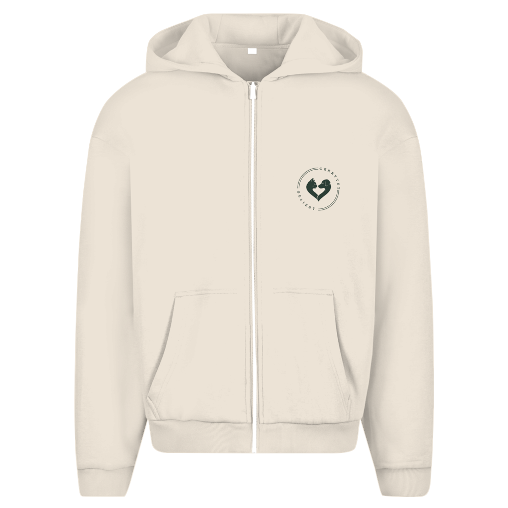 YOU ARE WORTHY. Every single step. - Unisex Oversize Zipper Hoodie