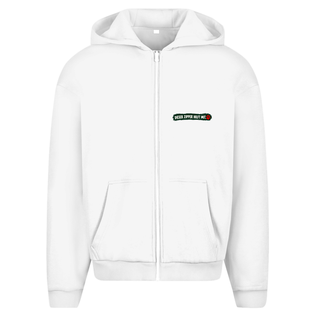 Jeder kann helfen - Unisex Oversize Zipper Hoodie (helle Farben)